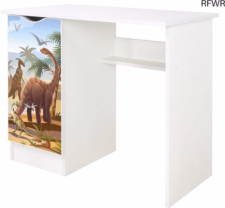 RFWR Kinderbureau Wit - Modern en Ruimtebesparend Bureau voor de Tienerkamer of het Kantoor