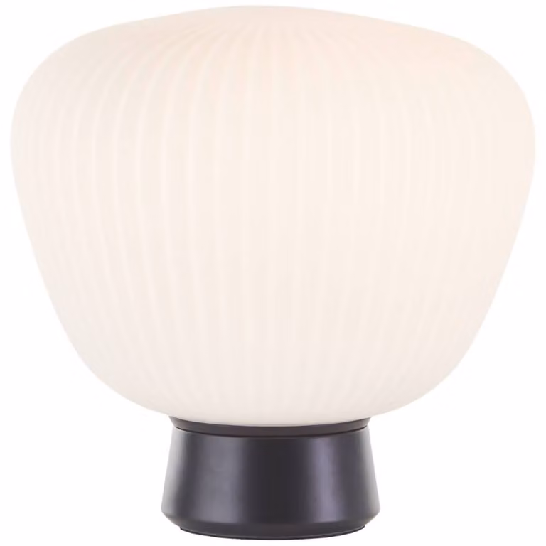 Brilliant Kaizen Tafellamp zwart en wit met opaalglas en E27 fitting
