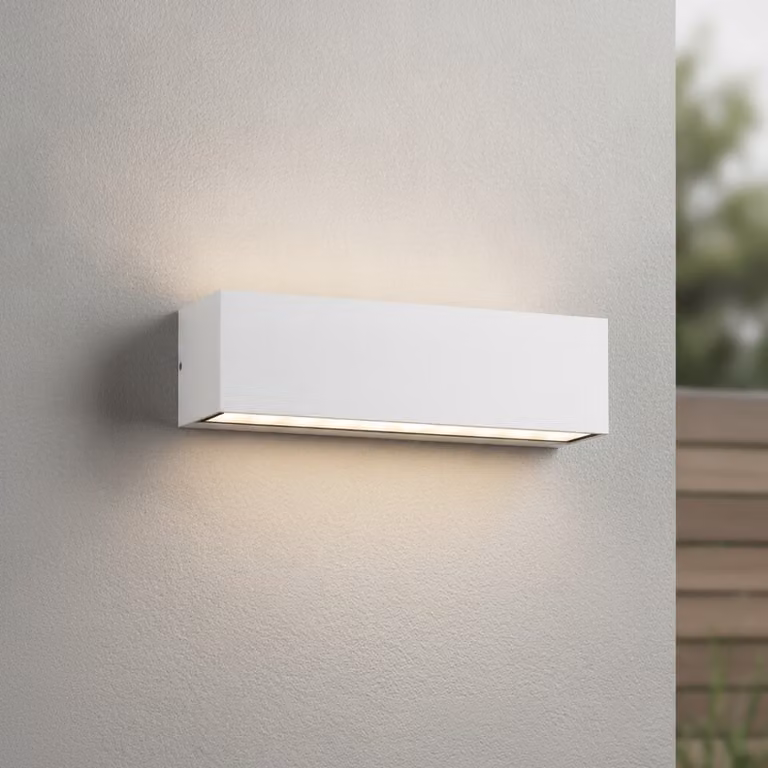 Lyora Flora design LED-wandlamp wit B: 23 cm, D: 7 cm, H: 7 cm