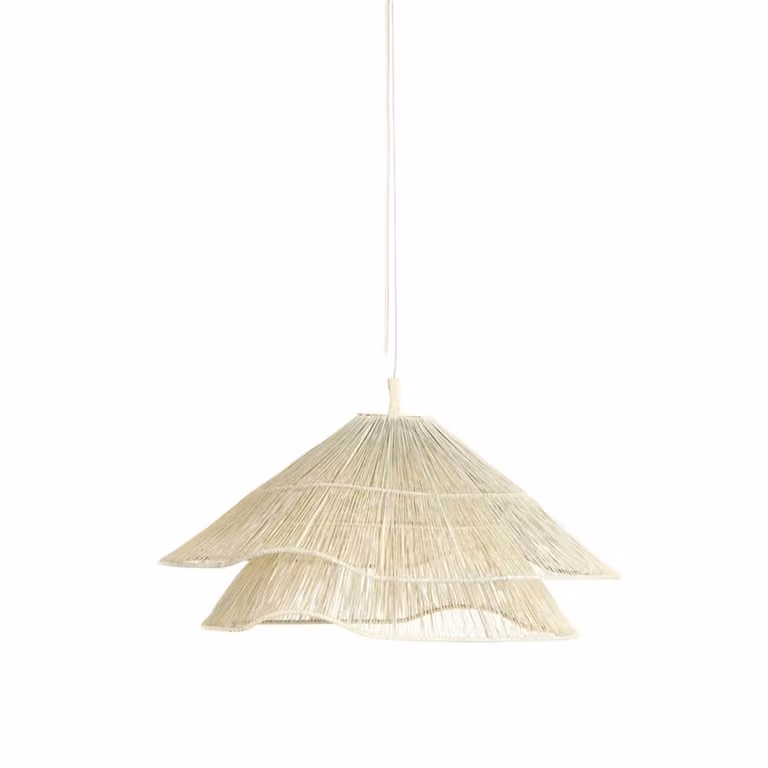 Light & Living Alameda hanglamp Scandinavisch design wit/beige Rattan Ø 56 cm x H 31 cm