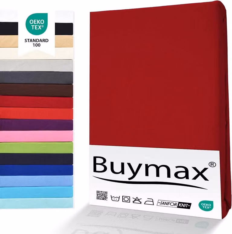 Rood Jersey Hoeslaken 100% Katoen voor Babybedjes 60x120 cm