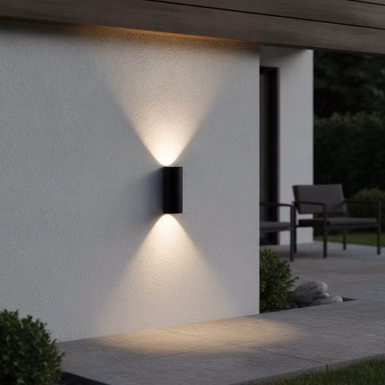 Artdelight Brody Up/Down Wandlamp Zwart