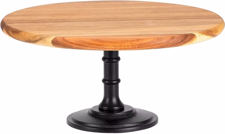Houten Taartstandaard met Eiken Basis voor Verjaardagsfeesten, High Tea en Babyshowers