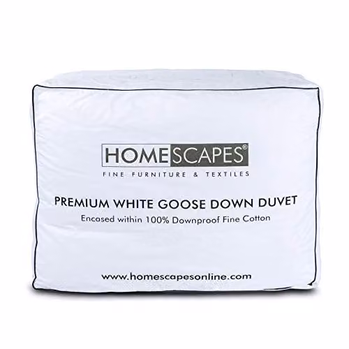Homescapes Premium Donzen Zomerdekbed 230x200 cm, 4.5 Tog, Witte Ganzendons, 100% Katoen, RDS & OEKO-TEX Gecertificeerd