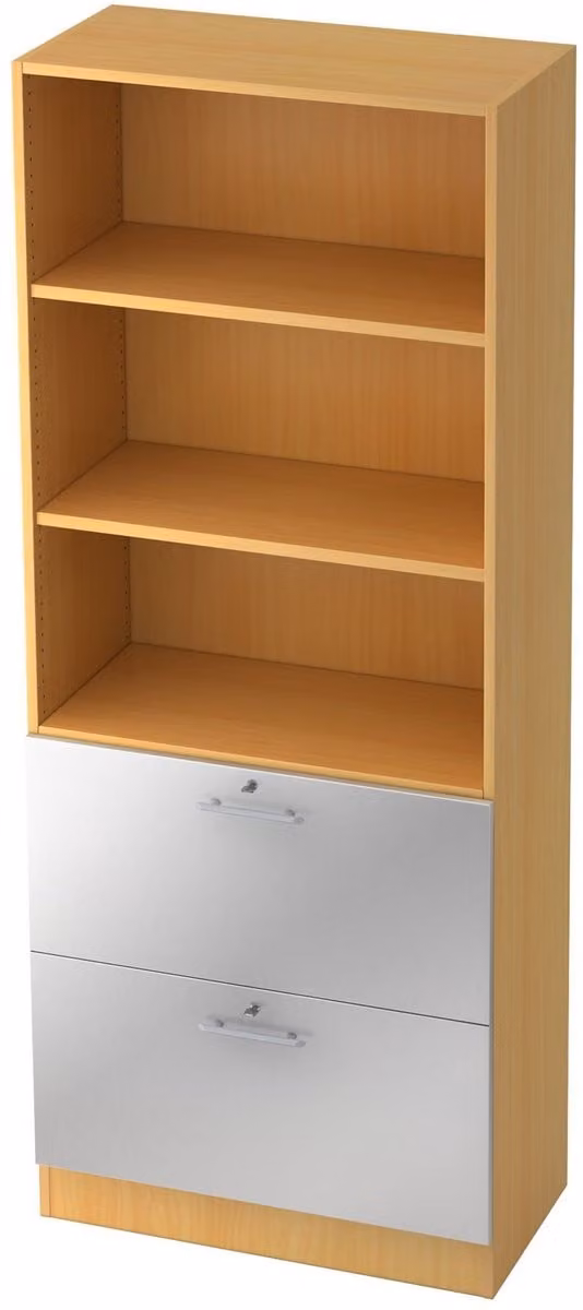 HJH Office SIGNA G 7300 RE Kast in Beuken en Zilver