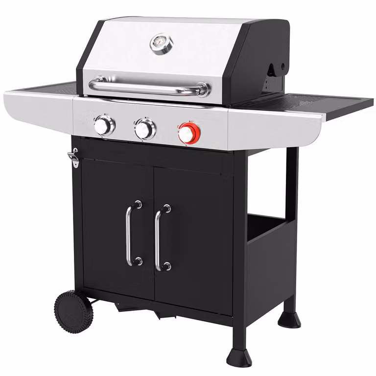 ProfiCook PC GG 1310 Gasgrill met 3 branders en gietijzeren grillroosters