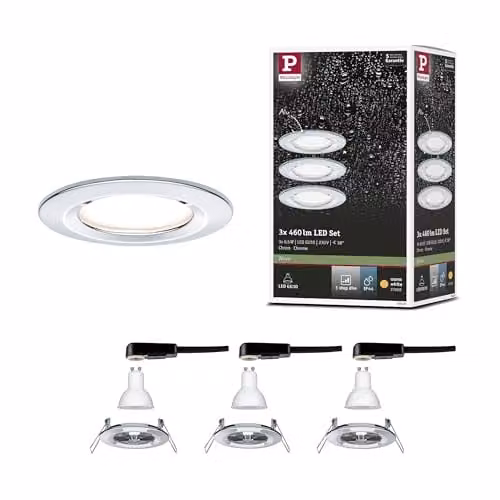 Paulmann Nova Inbouw LED Spot Rond, Chroom, Dimbare GU10