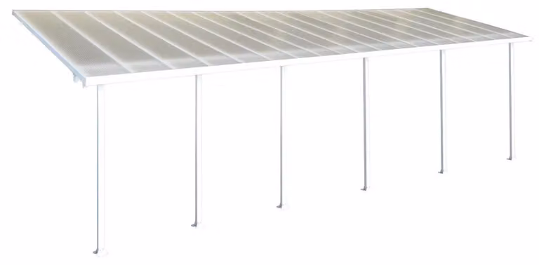 Palram Canopia Feria Aluminium terrasoverkapping en carport, wit, B: 295 cm, L: 1092 cm, H: 305 cm