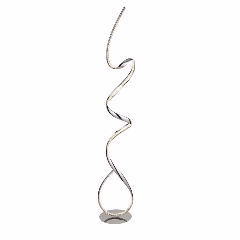 Searchlight Twirls Design Vloerlamp - Zilver