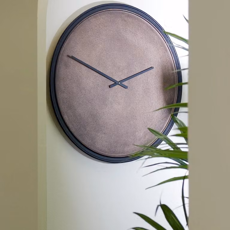 Light en Living Alize Wandklok - Rond - Goud, Zwart en Grijs - Diameter: 72 cm