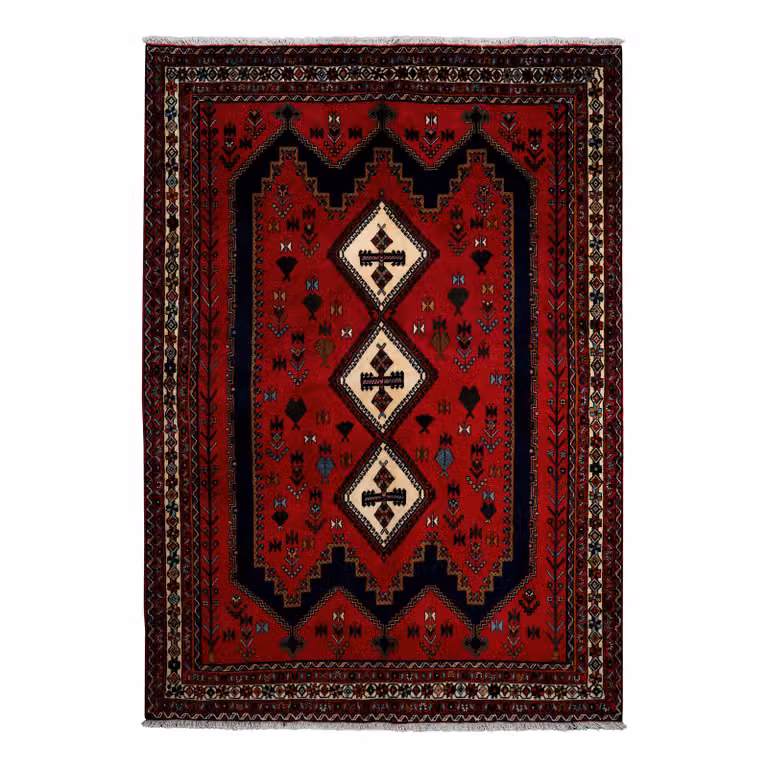 home24 Afshar Laagpolig Vloerkleed Wol Meerdere Kleuren B: 163 cm, D: 234 cm