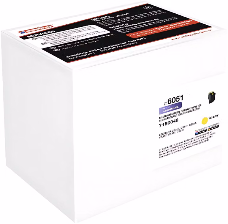 Edding EDD-6051 Gele toner compatibel met Lexmark 71B0040/71B20Y0