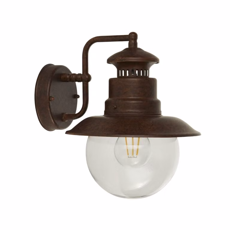 Searchlight Station Wandlamp voor in de tuin, Brons/Bruin, B/D/H: 22 x 27 x 27 cm