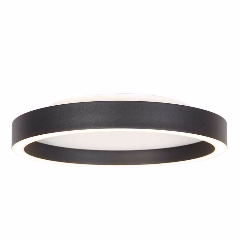 Steinhauer Ringlux Design plafondlamp zwart Ø 40 cm