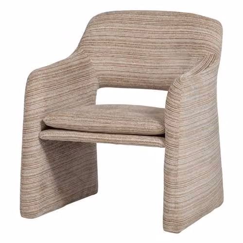 WOOOD Lyric Fauteuil - Streep Dessin - Naturel - B/D/H: 81 x 70 x 65 cm
