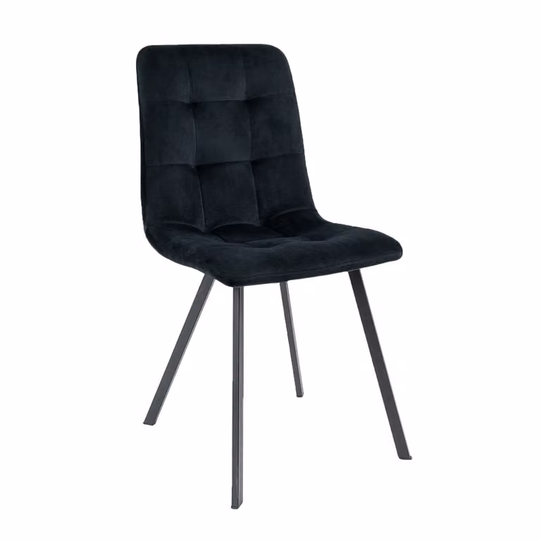 Kick Collection Eetkamerstoel Monz - Zwart - Velvet