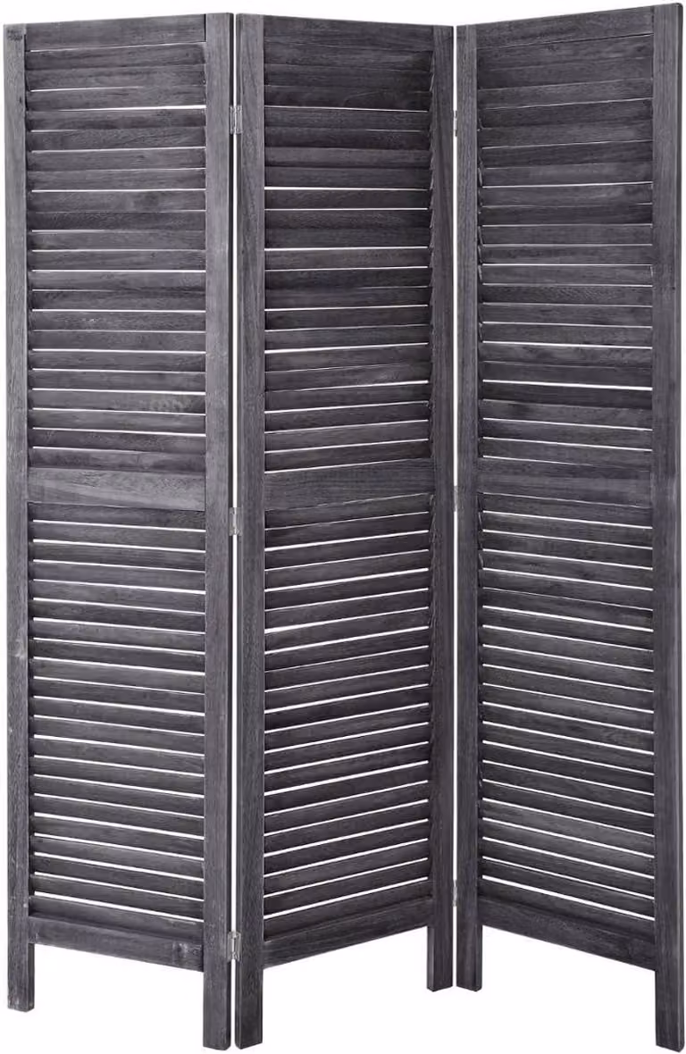 Grijs Houten Scheidingswand met Open Achterzijde - Decoratieve Kamerverdeler voor Woonkamer, Slaapkamer of Thuiswerkplek - Hoogte: 170 cm