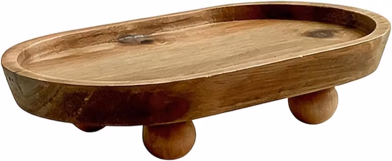 Houten Decoratie Plank voor het Presenteren van Decoratie, Vochtbestendig, B/D/H: 19,8 x 11,8 x 4,3 cm