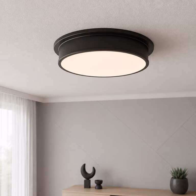 Artdelight Runner Plafondlamp - Zwart - LED - Aluminium en Glas