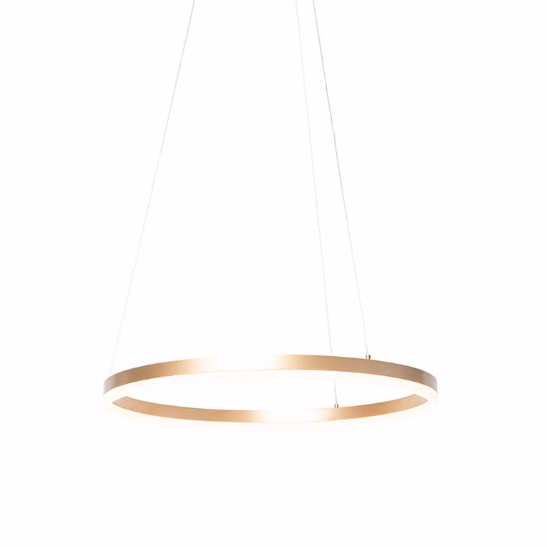 QAZQA Anello Design hanglamp goud/messing met dimbare LED en ringvormig ontwerp