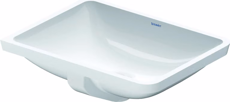 Duravit Starck 3 inbouw wastafel, onderbouwmodel met overloop, wit, 490 mm