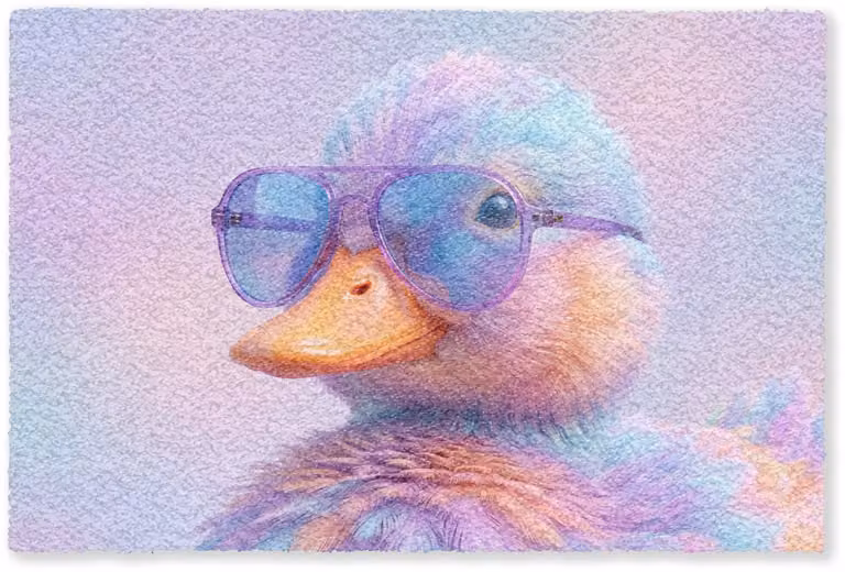 MuchoWow Deurmat Eend - Pastel - Droogloopmat voor binnen - 120 x 80 cm