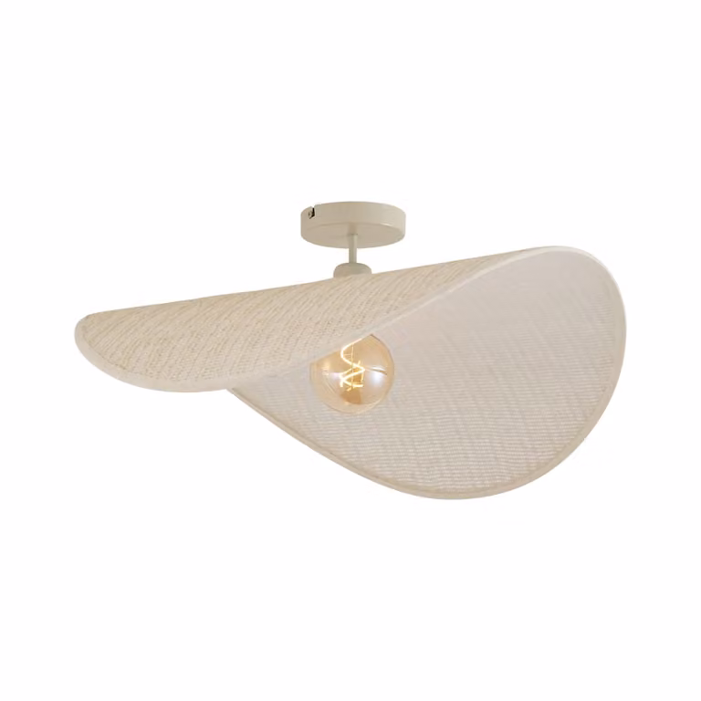 Qazqa Japandi plafondlamp beige organisch 65 cm