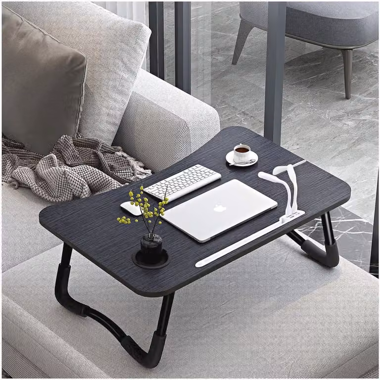 Multifunctionele inklapbare laptoptafel met tablet houder voor thuis en kantoor
