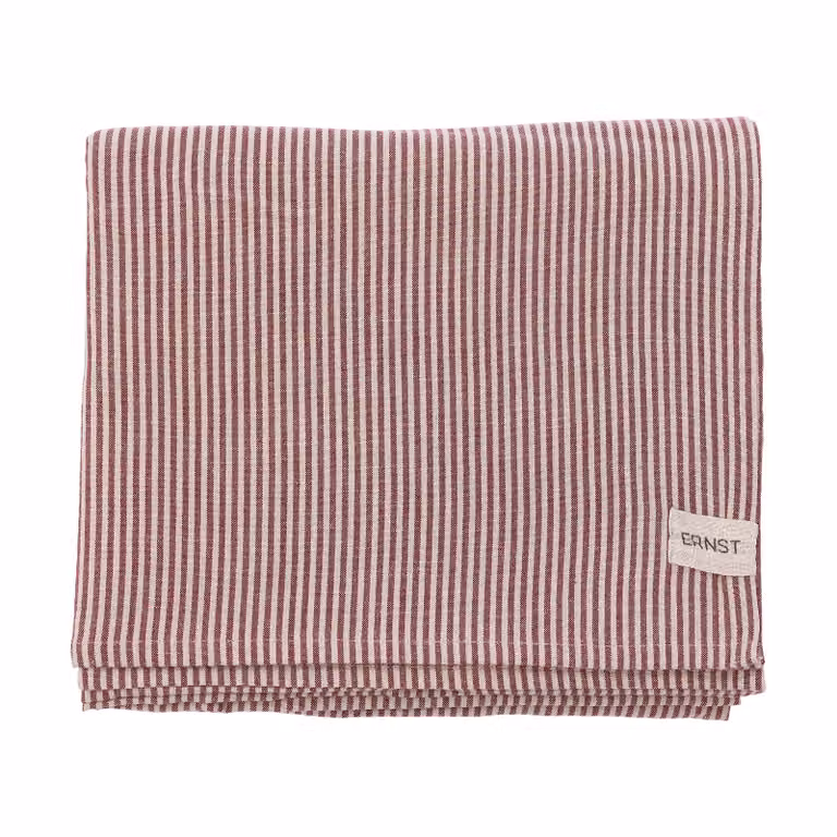 ERNST Tafelkleed met smalle strepen Rood-beige B: 145 cm, L: 300 cm