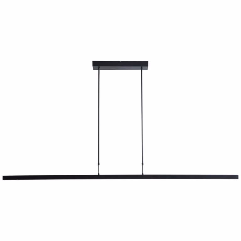Masterlight Hanglamp zwart nikkel met eikenhout, 164 cm