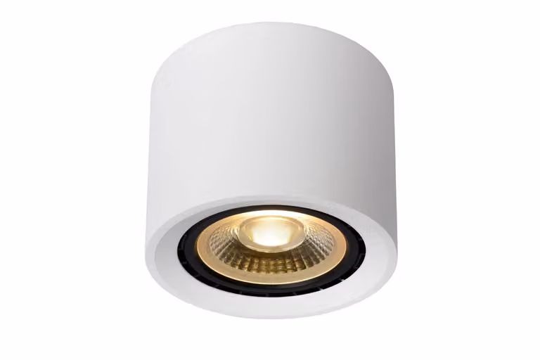 Lucide Fedler Plafondspot Wit Aluminium Dimbaar GU10 Ø 12 cm