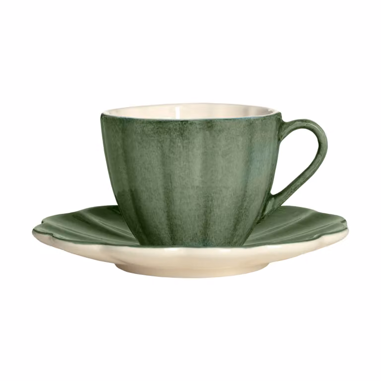 Mateus Oyster theekop met schotel 25 cl Forest green
