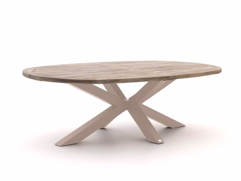 ROUGH Ovaal Tuineettafel van Teakhout voor 6 personen