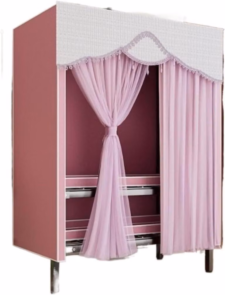 Kledingkast Combinatie voor de Slaapkamer - Roze - B/D/H: 87 x 50 x 180 cm
