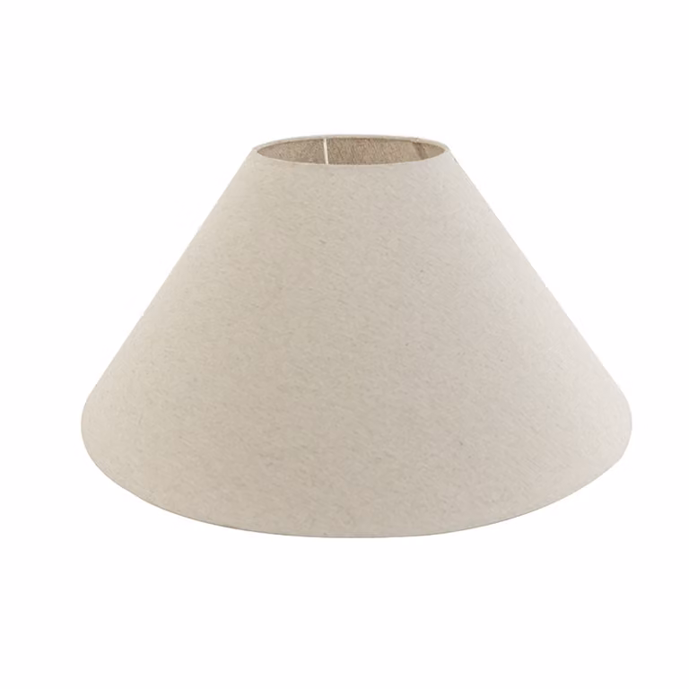 Qazqa Stoffen lampenkap beige rond schuin B: 55 cm, D: 19 cm, H: 26 cm