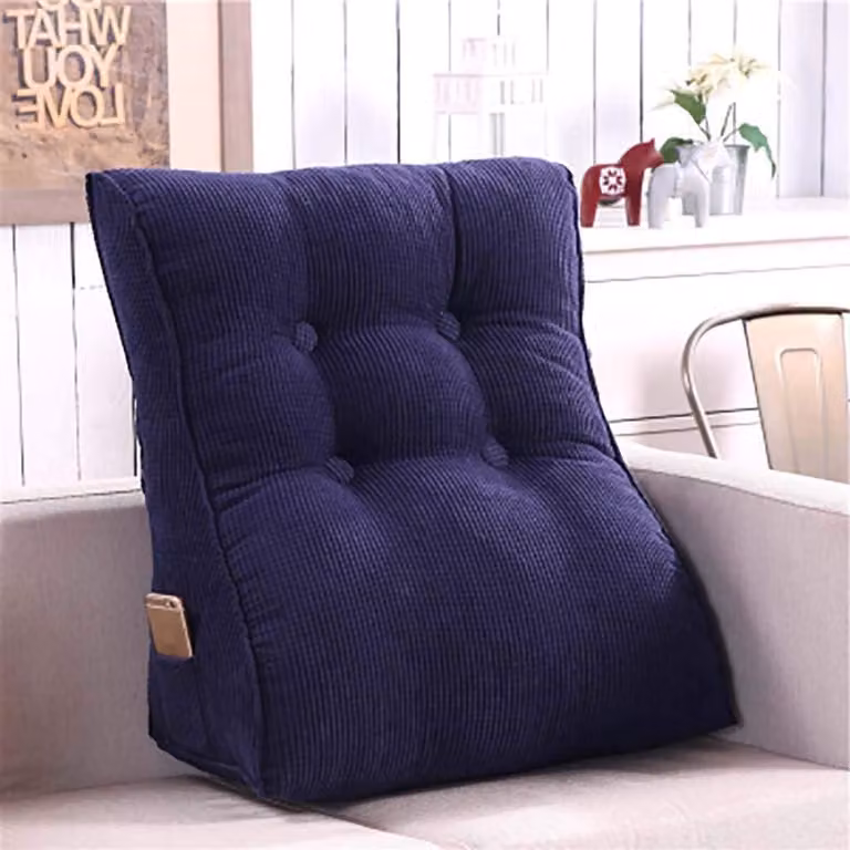 Driehoekig Wigkussen Lavendel - Comfortabel Leeskussen en Rugsteun - 45 x 55 cm