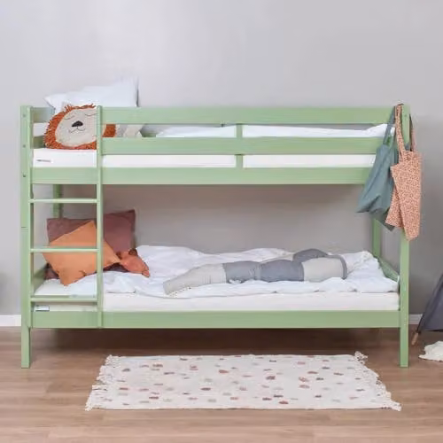 Hoppekids Eco Comfort houten stapelbed groen B/D/H: 90 x 200 cm
