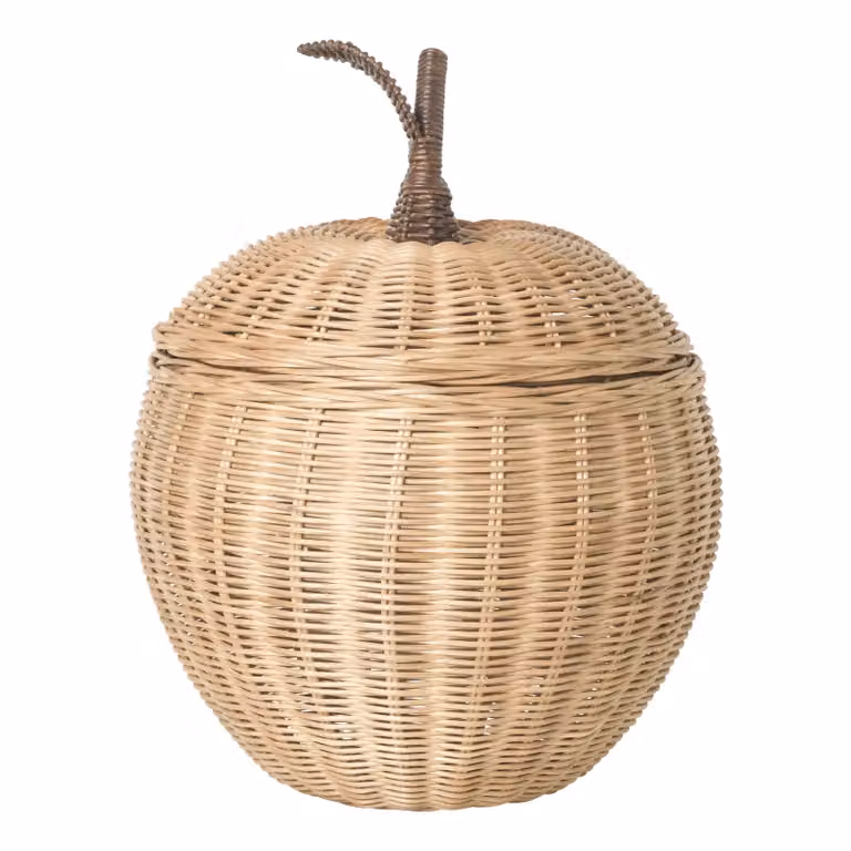 Ferm Living Apple opbergmand Groot - Beige Rattan - Scandinavisch Design