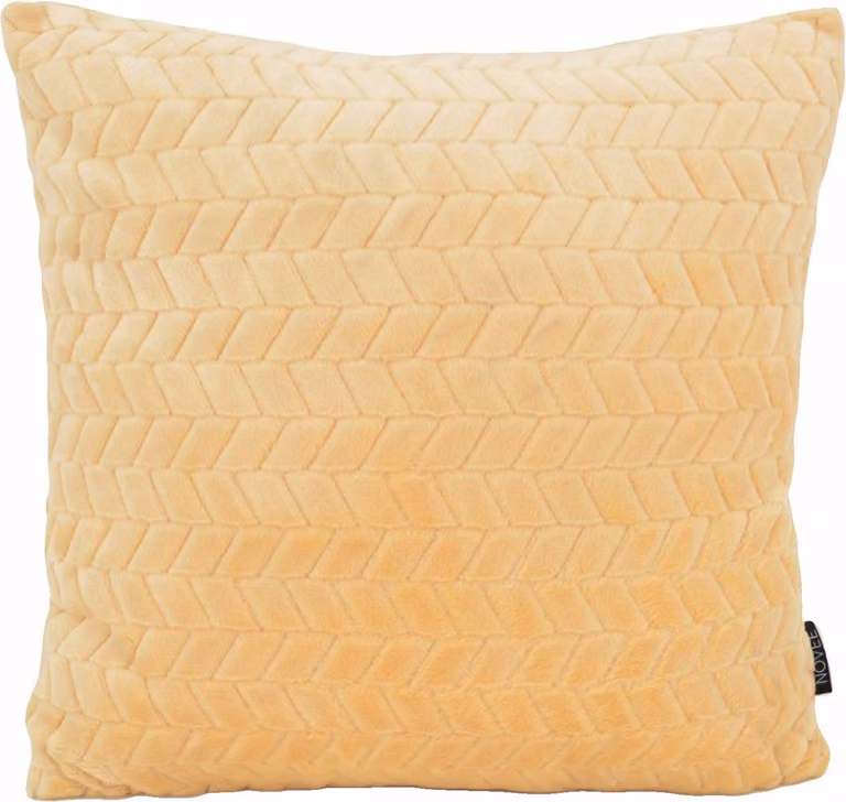 Sierkussen Pluche Botergeel - 45 x 45 cm - Polyester