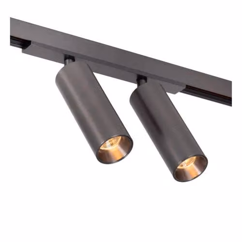 Lucide Premium Linial Bixx 1-fase Railspot LED - Mat Zwart/Chroom