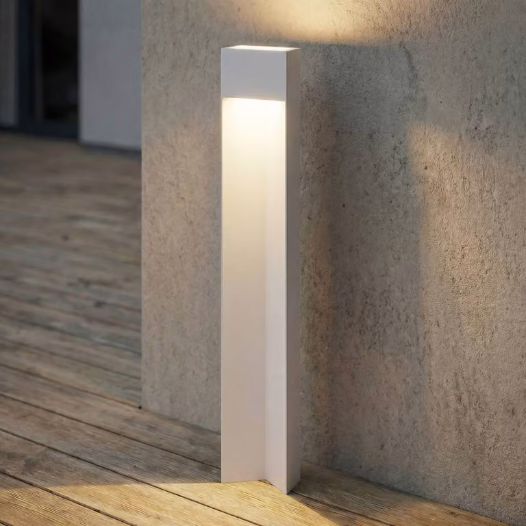 Lucande Kaholo LED tuinpadverlichting, grijs, aluminium en plastic, IP44, Hoogte: 90 cm