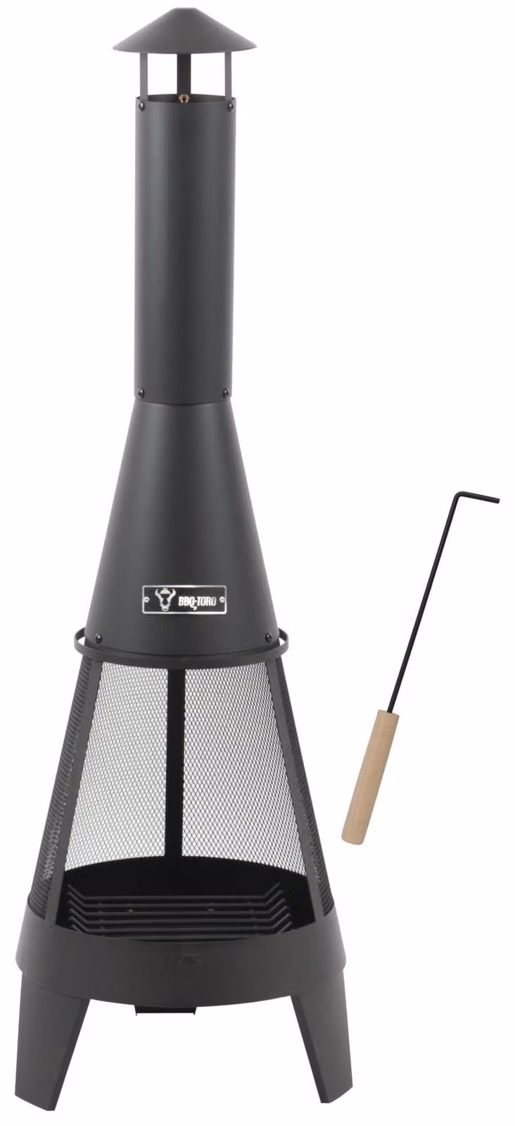 BBQ-Toro terraskachel met vlambescherming, rooster en haak, H x B x D: 112 x 35,5 x 35 cm