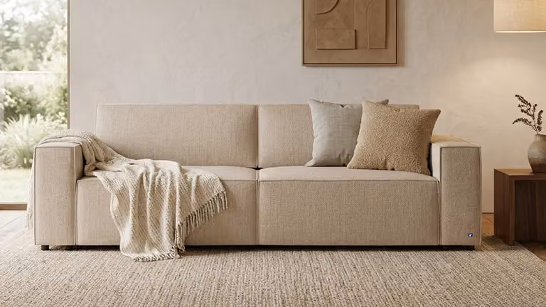 BRUNO® Lounge slaapbank met opbergruimte en logeerbed in beige
