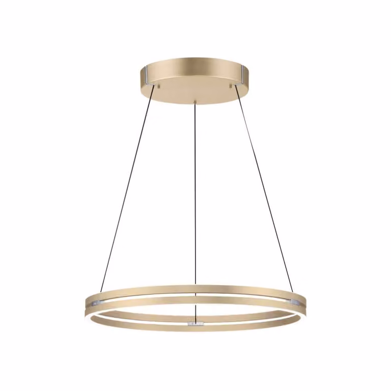 Paul Neuhaus Pure E-Loop LED hanglamp, goud/messing, Ø 70 cm