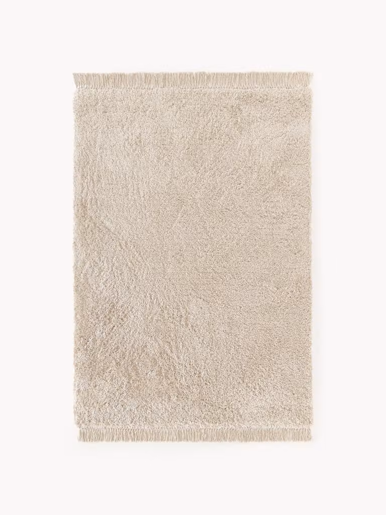 Westwing Collection Dreamy hoogpolig vloerkleed met franjes