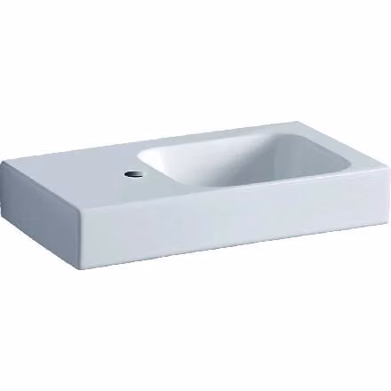 Keramag iCon xs wastafel, wit, links, B: 53 cm, D: 31 cm