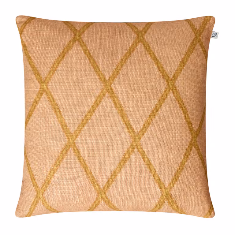 Chhatwal & Jonsson Ikat Orissa kussenhoes, 50 x 50 cm, Rose-spicy yellow