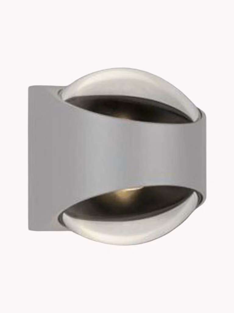 Konstsmide Bitonto LED Wandlamp - Wit - Aluminium en Glas - Up & Down - IP54