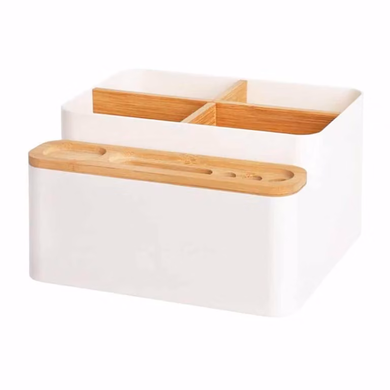 LYVION Make-up en bureau organizer van kunststof en hout