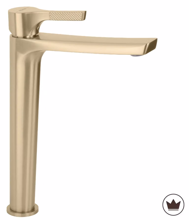 Rea Wastafelkraan Premium Maxim Brush Gold High